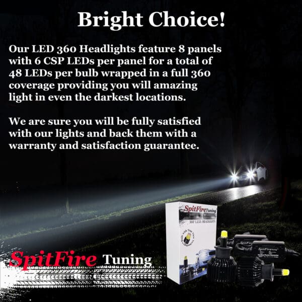 SpitFire Tuning LED HeadLight Bulbs Guarantee