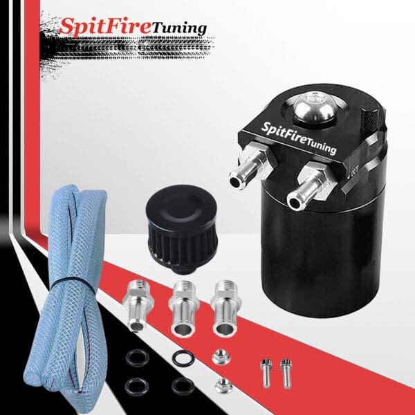 Oil Catch Can by SpitFire Tuning in Black Color