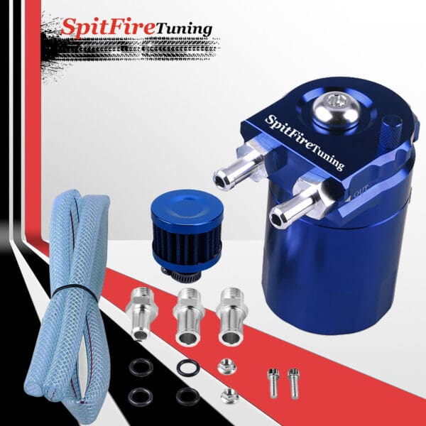 Oil Catch Can by SpitFire Tuning in Blue Color