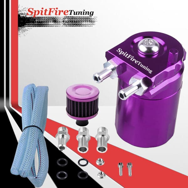 Oil Catch Can by SpitFire Tuning in Purple Color