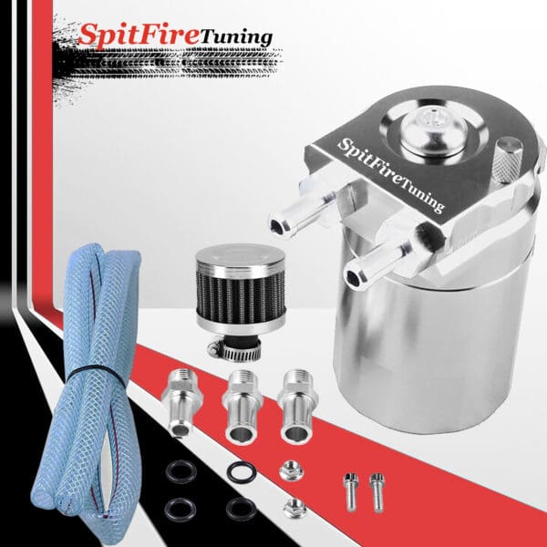 Oil Catch Can by SpitFire Tuning in Silver Color