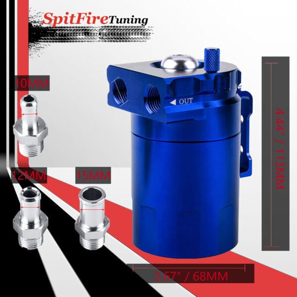 Oil Catch Can by SpitFire Tuning Size Chart
