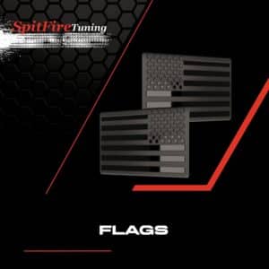 All Black USA Flag Emblem Decal Stickers Main