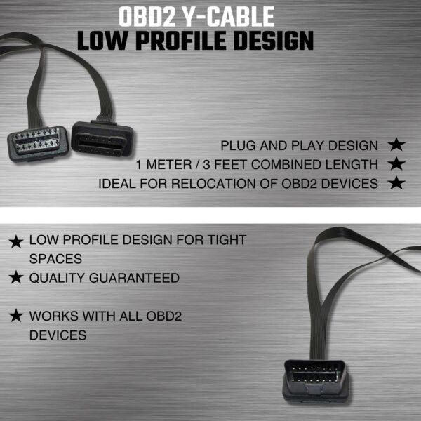 Ultra Low Profile OBD2 3ft Extension Cable 16pin - Image 3