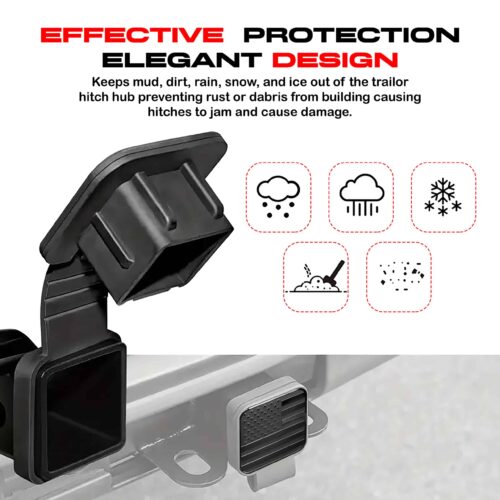 Patriotic Trailer Hitch Cover – American Flag Design