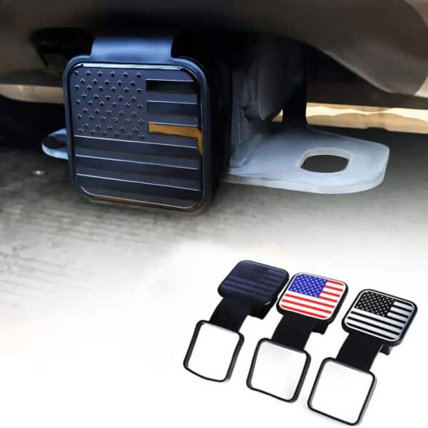 Patriotic Trailer Hitch Cover – American Flag Design - Image 2