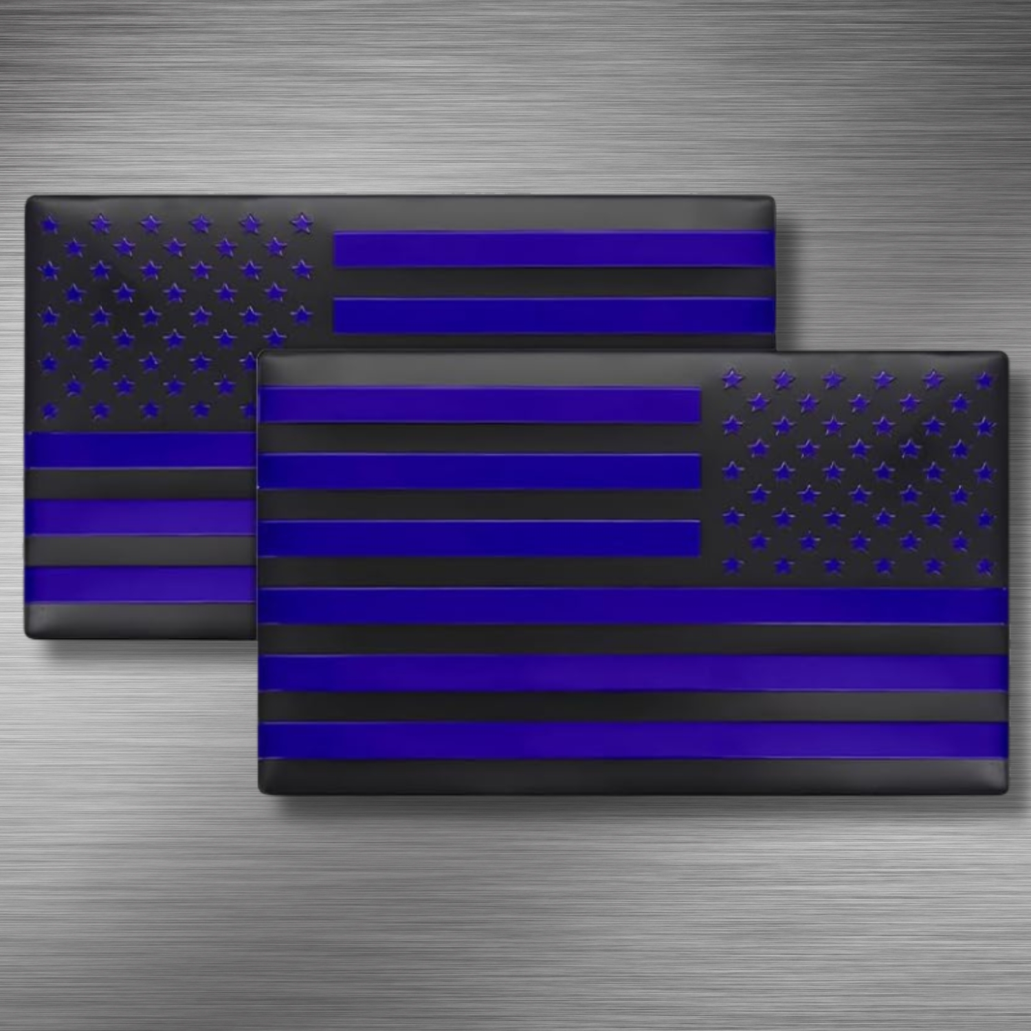 Black and Blue US Flag Decals Main Image